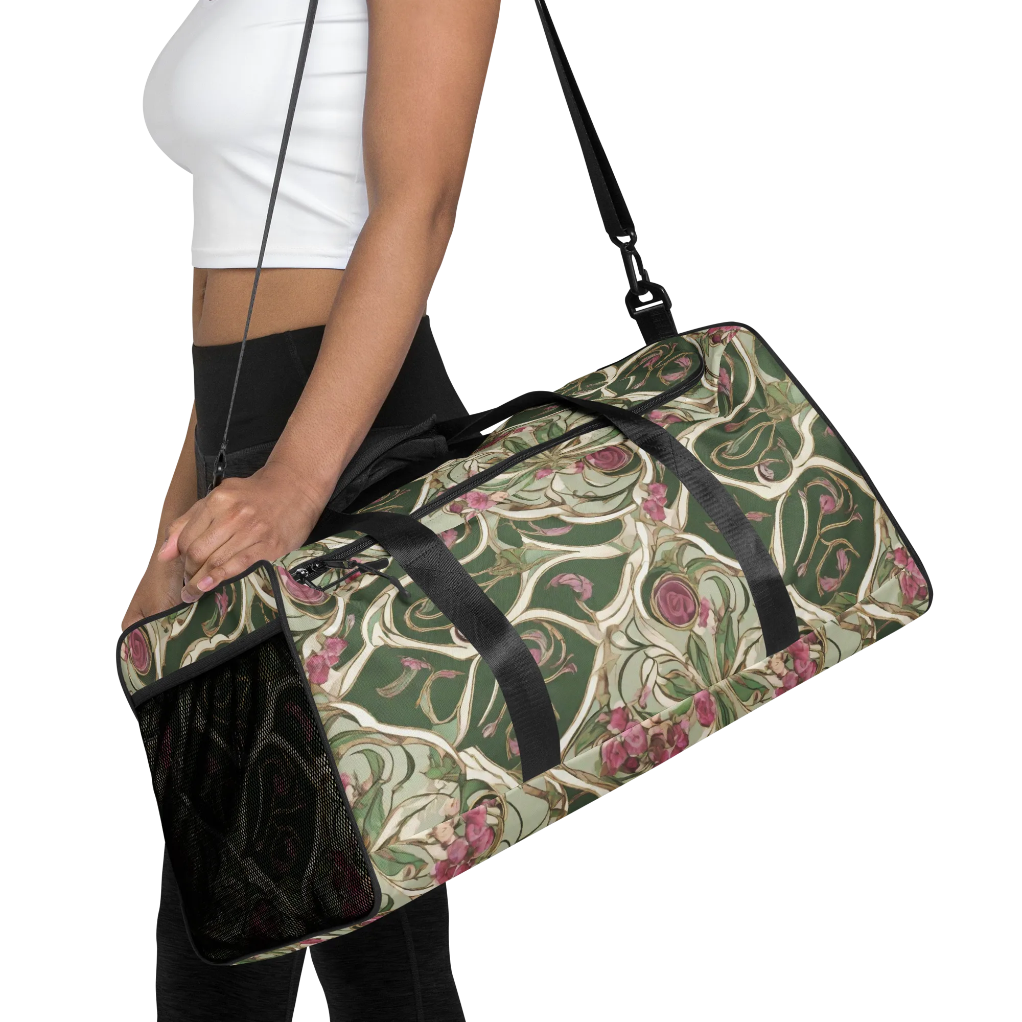 Verdant Arabesque on Duffle Bag — Front