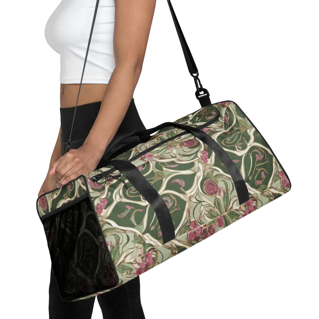Verdant Arabesque on Duffle Bag — Front