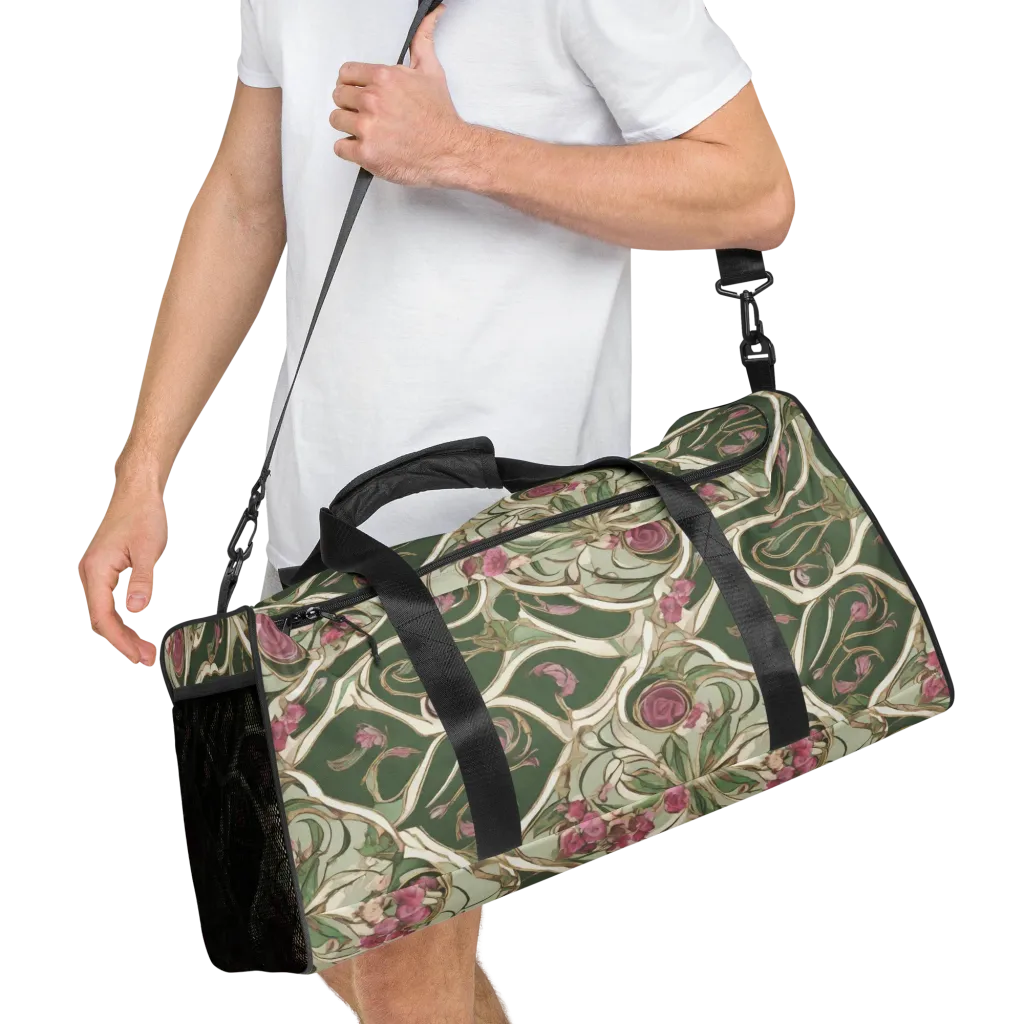 Verdant Arabesque on Duffle Bag — Right Front