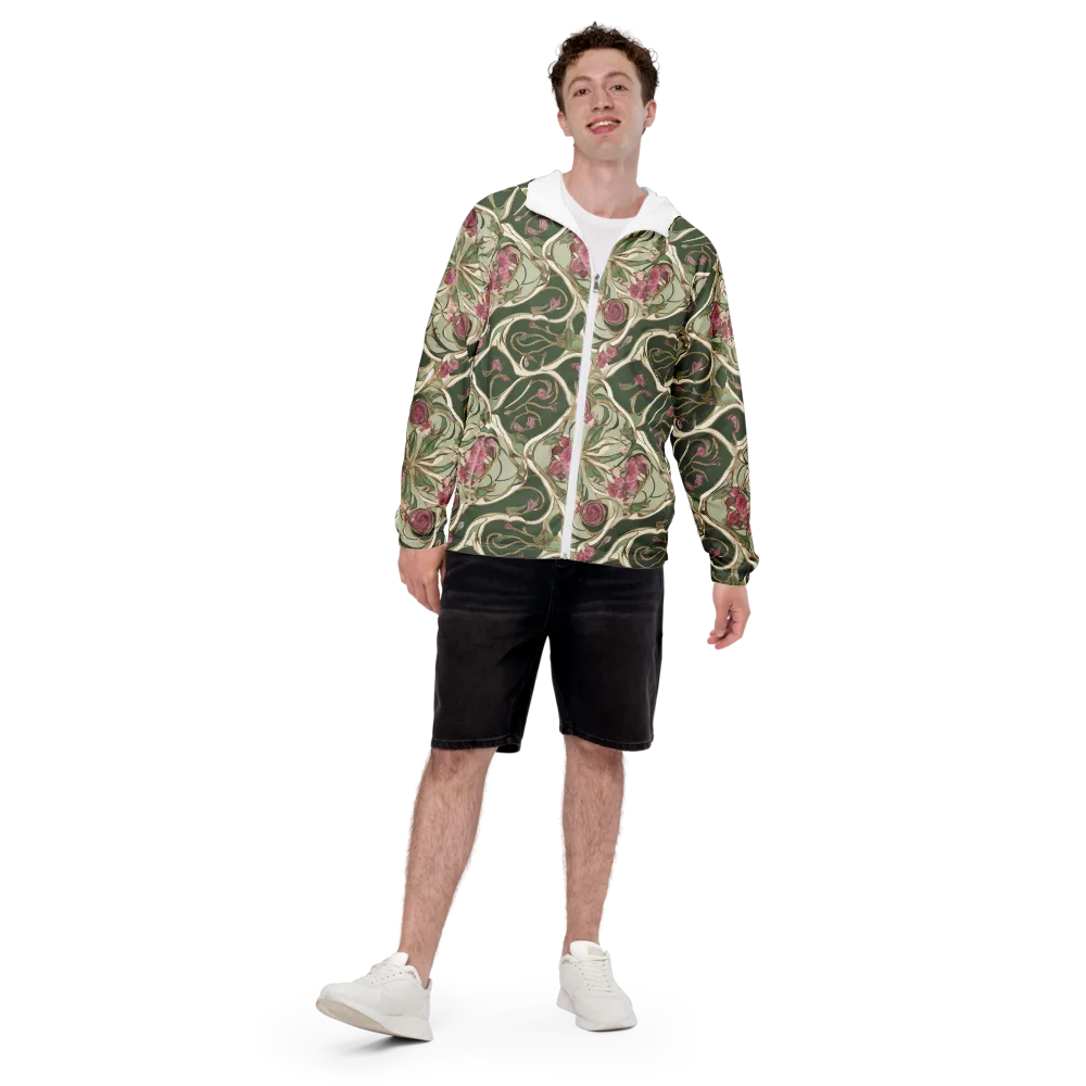 Verdant Arabesque on Men's Windbreaker — Front