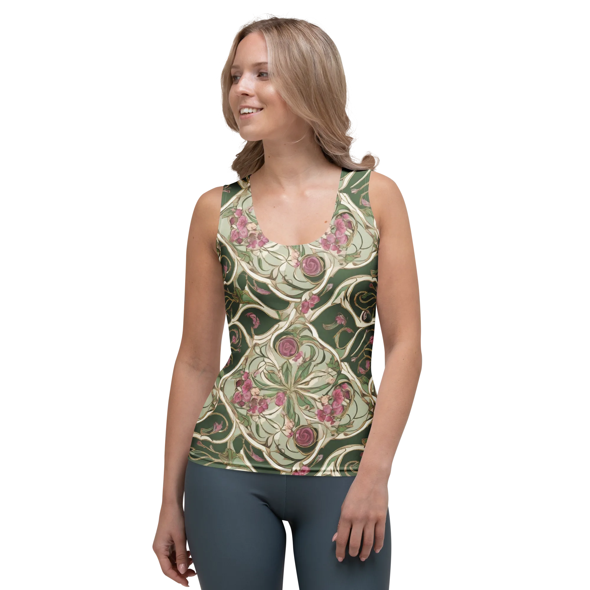 Verdant Arabesque on Women's Tank Top — Front