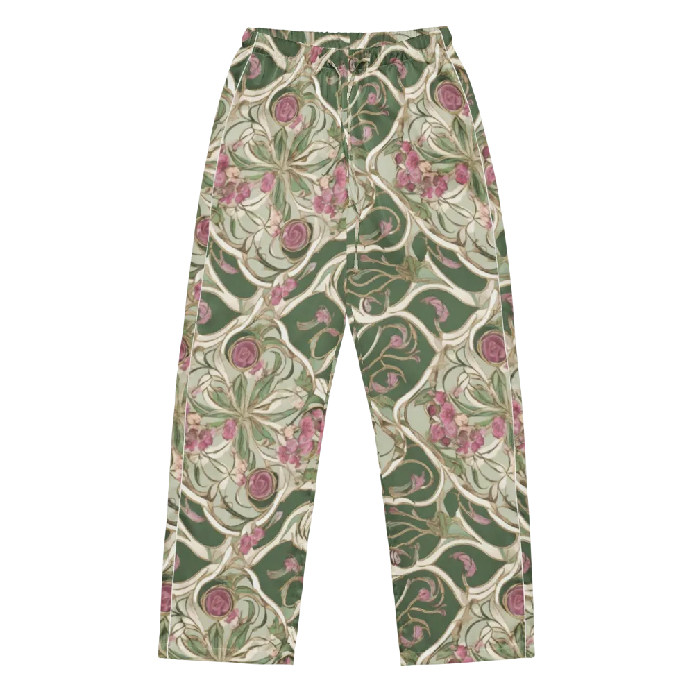 Verdant Arabesque on Women's Pajama Pants — Front