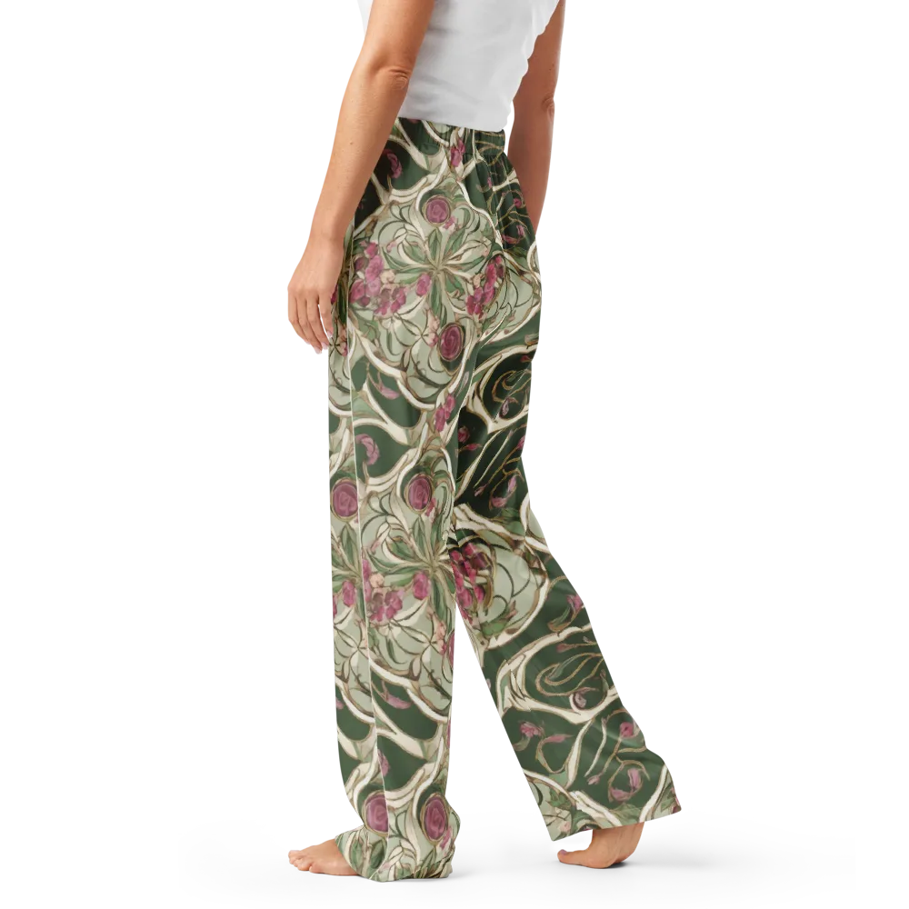Verdant Arabesque on Women's Pajama Pants — Left