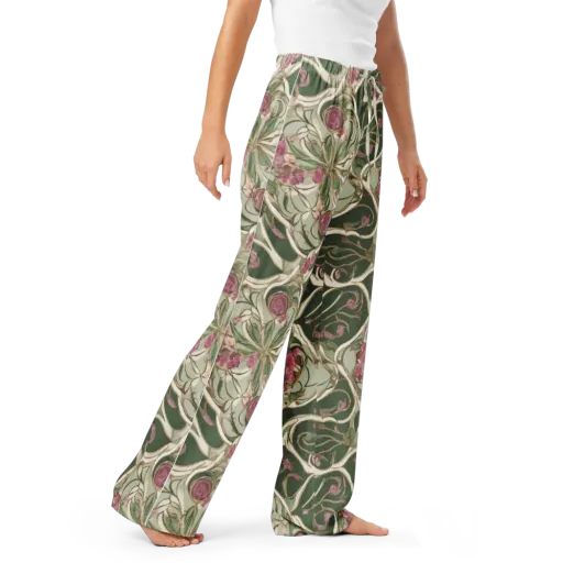 Verdant Arabesque on a Women's Pajama Pants