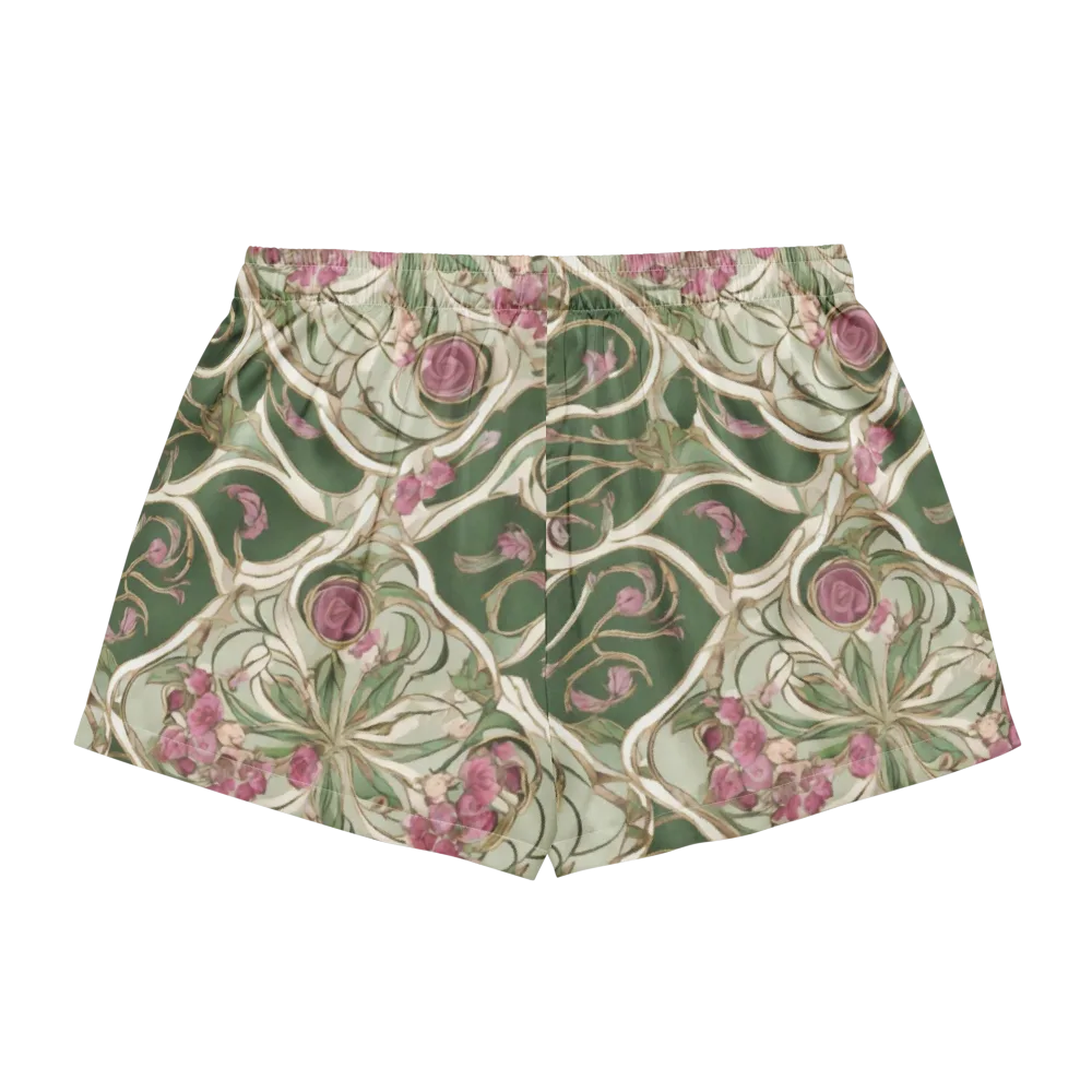 Verdant Arabesque on Women's Pajama Shorts — Back