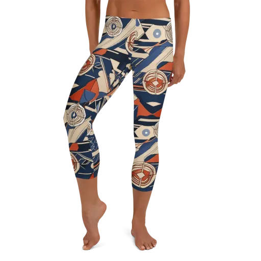Nautical Circuit on a Capri Leggings