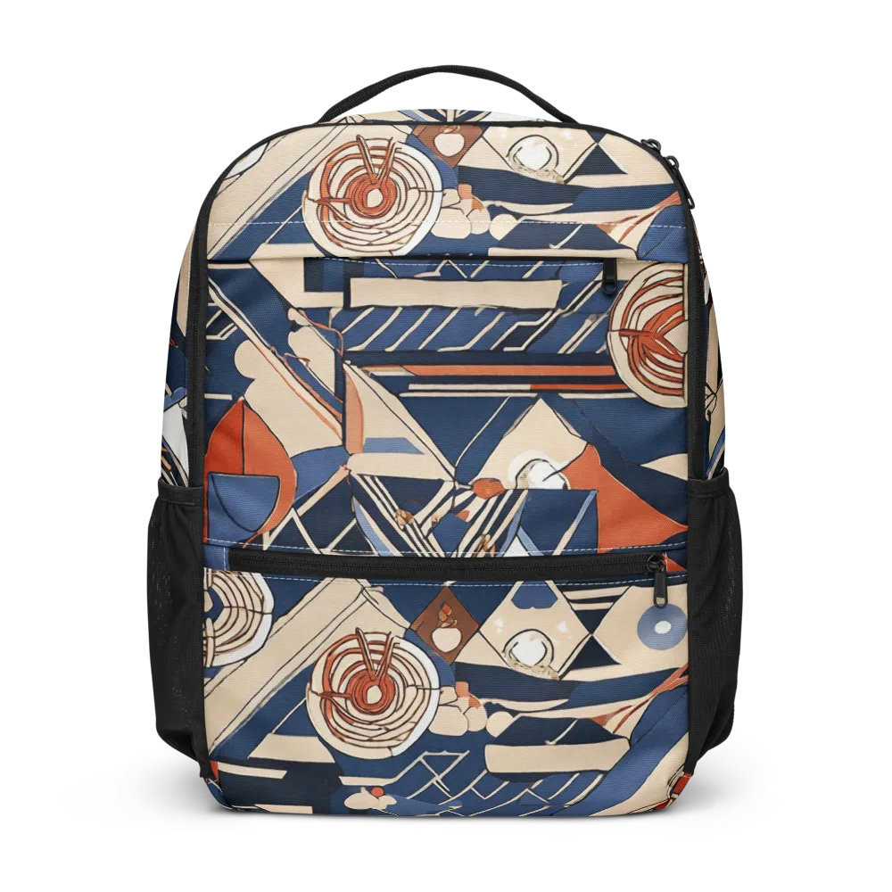 Nautical Circuit on Utility Backpack — Front