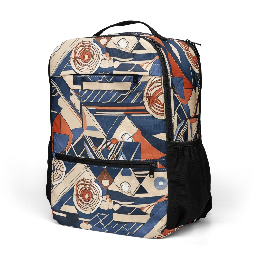 Nautical Circuit on Utility Backpack — Left Front