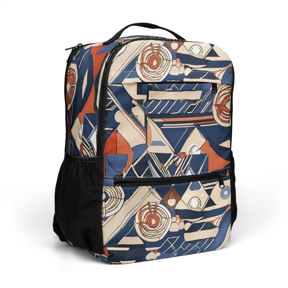 Nautical Circuit on Utility Backpack — Right Front
