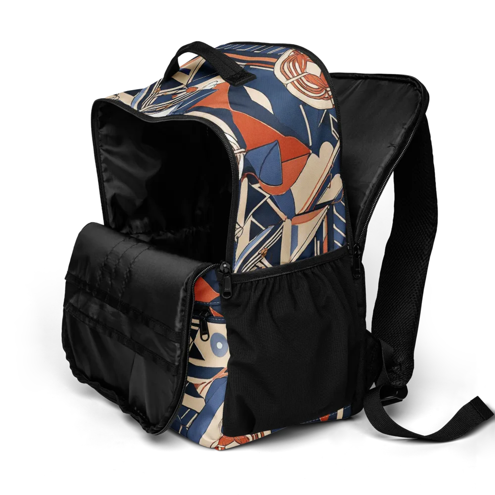 Nautical Circuit on Utility Backpack — Product details 2