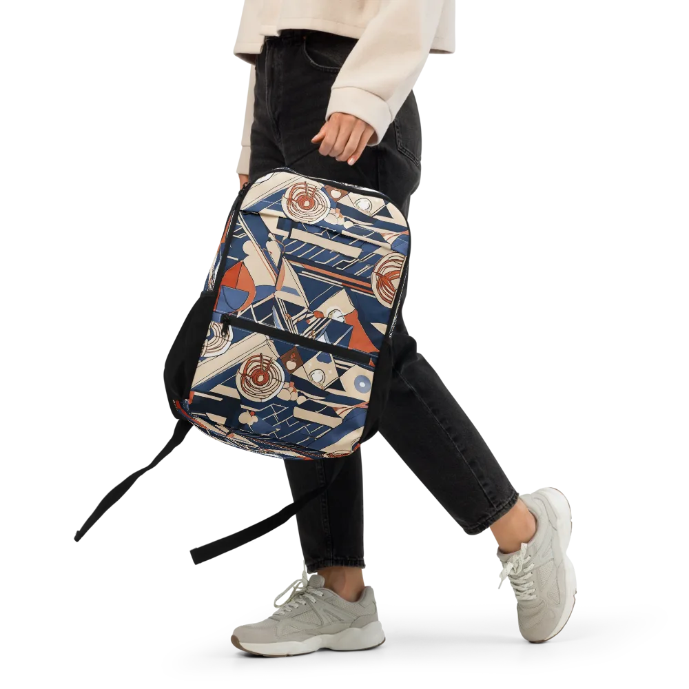 Nautical Circuit on Utility Backpack — Front