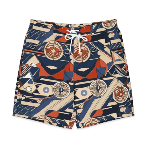 Nautical Circuit on a Men's Board Shorts