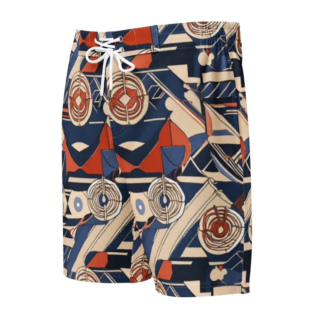 Nautical Circuit on Men's Board Shorts — Front