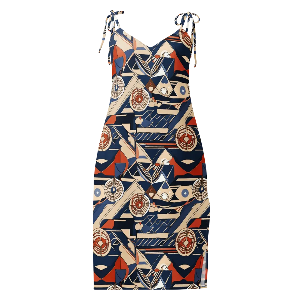 Nautical Circuit on Slip Dress — Front