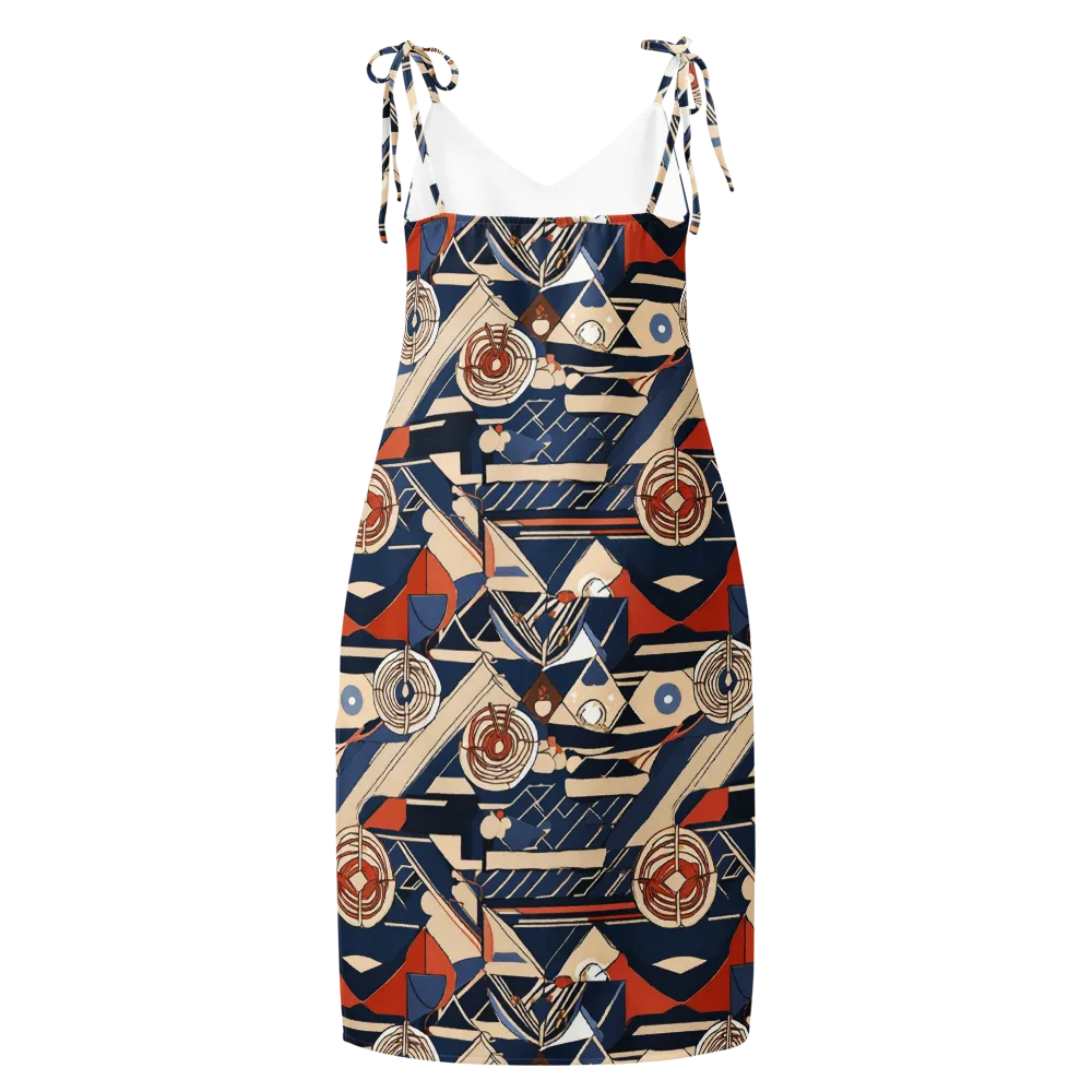 Nautical Circuit on Slip Dress — Back