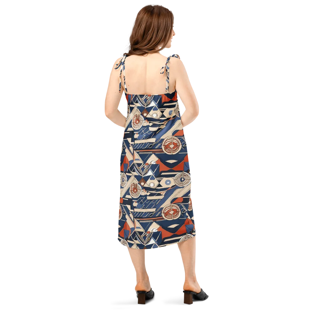Nautical Circuit on Slip Dress — Back