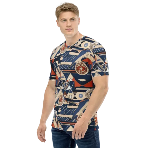 Nautical Circuit on a Men's Crew Neck T-Shirt