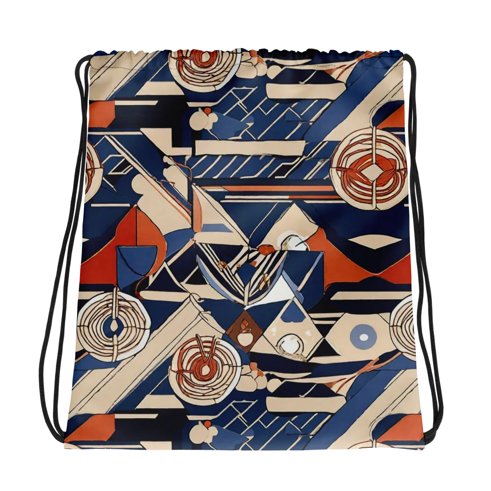 Nautical Circuit on Drawstring Bag — Photo