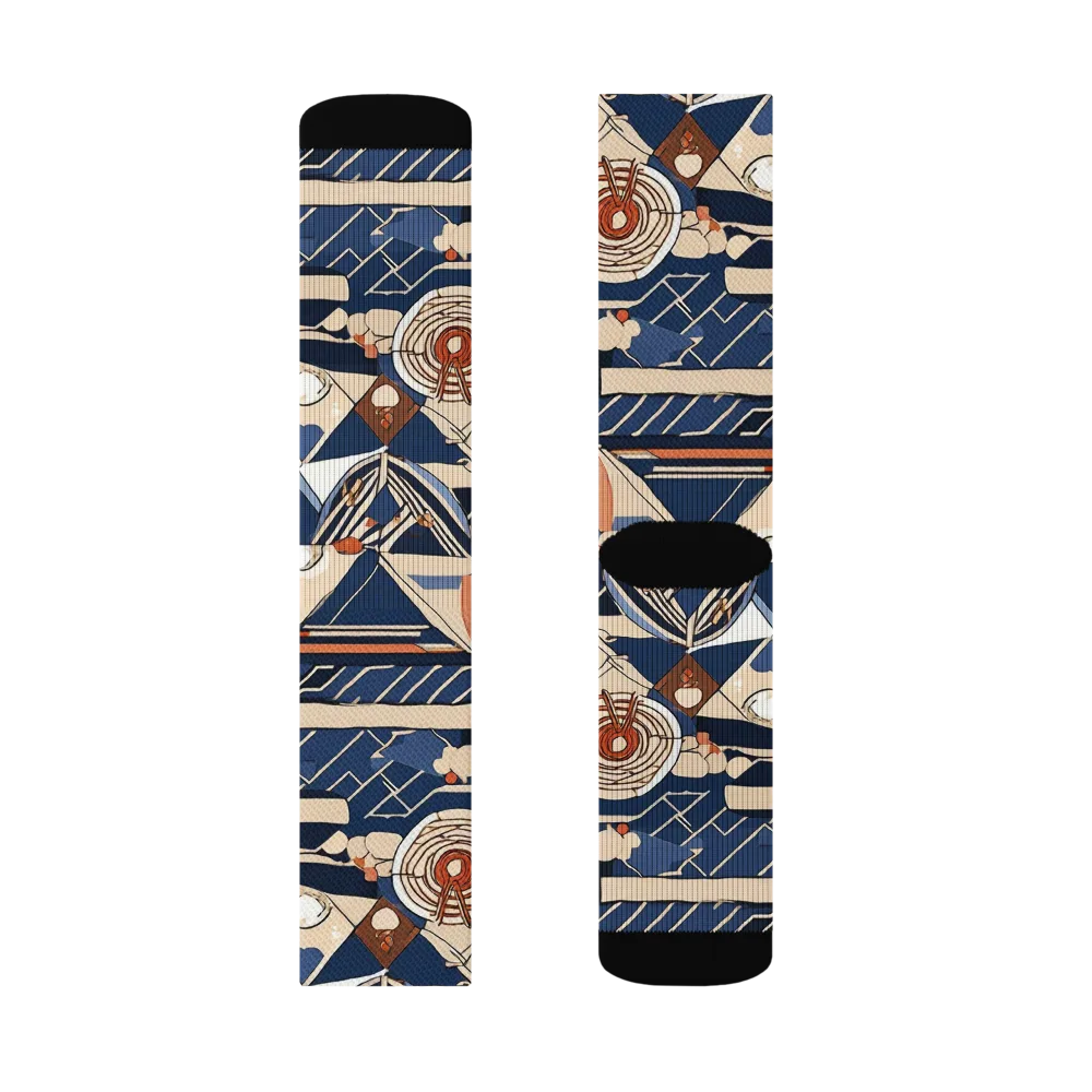 Nautical Circuit on Socks — Left Sock