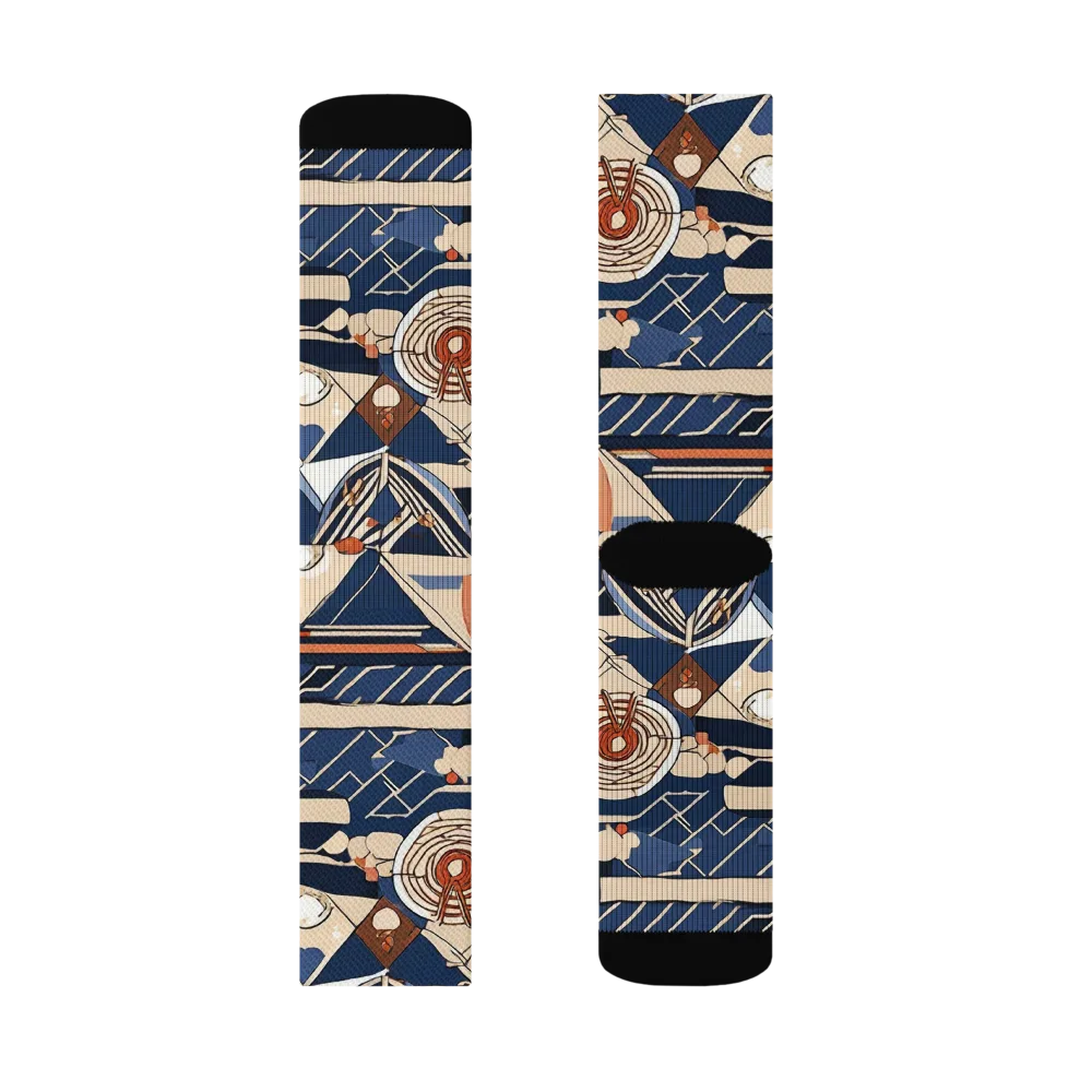 Nautical Circuit on Socks — Right Sock