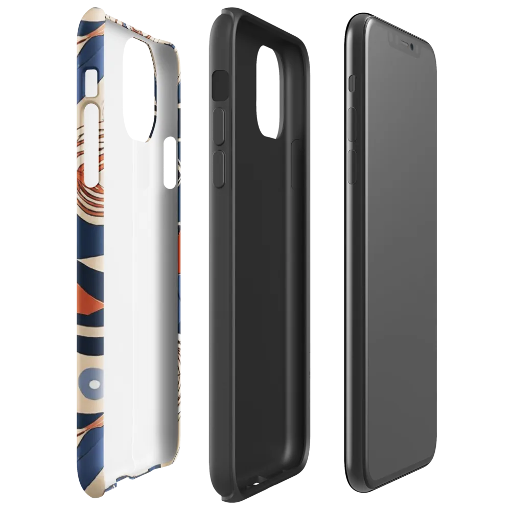 Nautical Circuit on Tough Case for iPhone® — Right