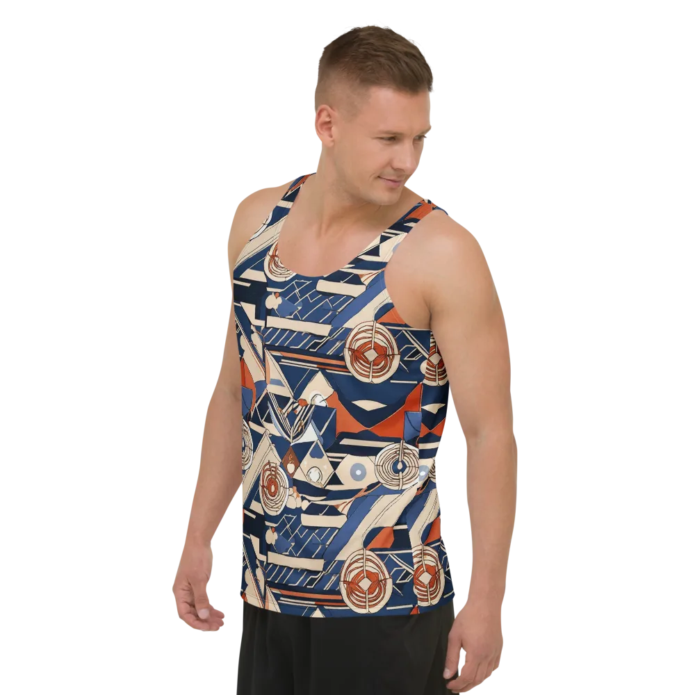 Nautical Circuit on Men's Tank Top — Left Front