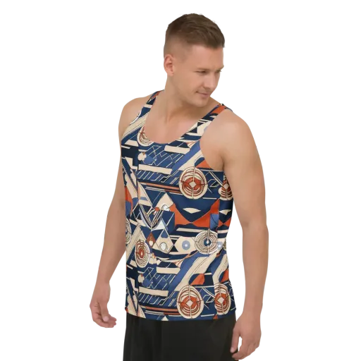 Nautical Circuit on a Men's Tank Top