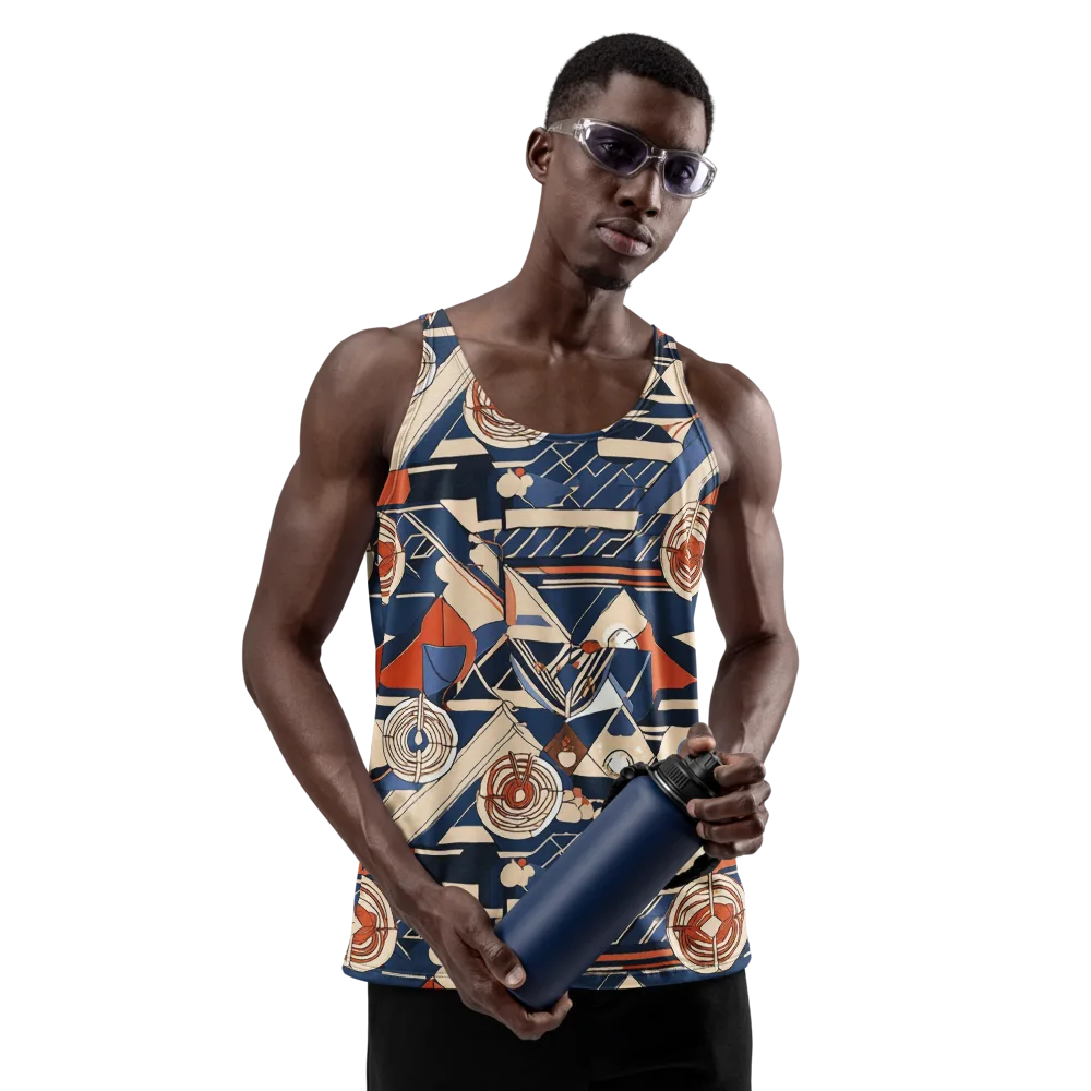 Nautical Circuit on Men's Tank Top — Front