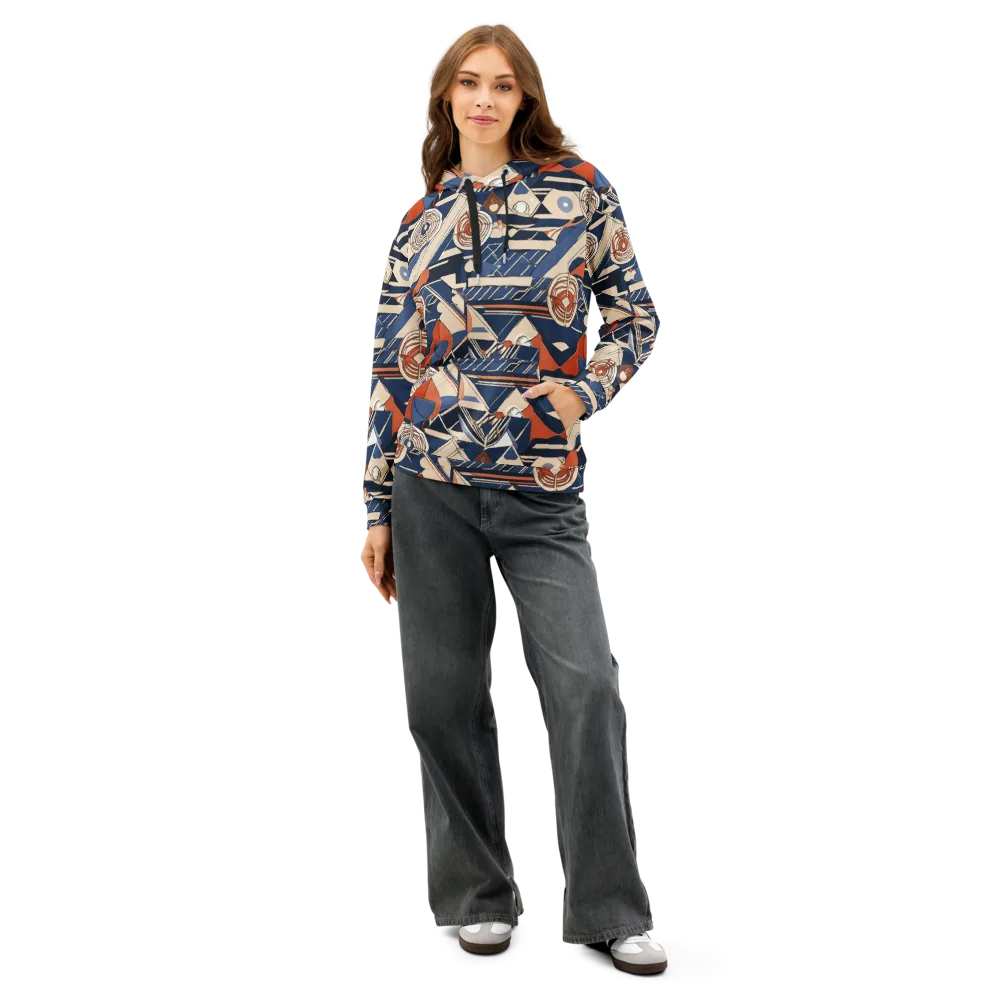 Nautical Circuit on Cotton Hoodie — Front