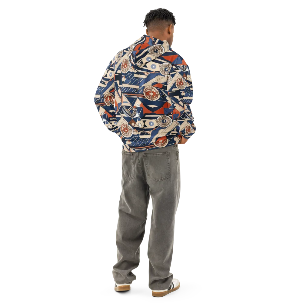 Nautical Circuit on Cotton Hoodie — Back