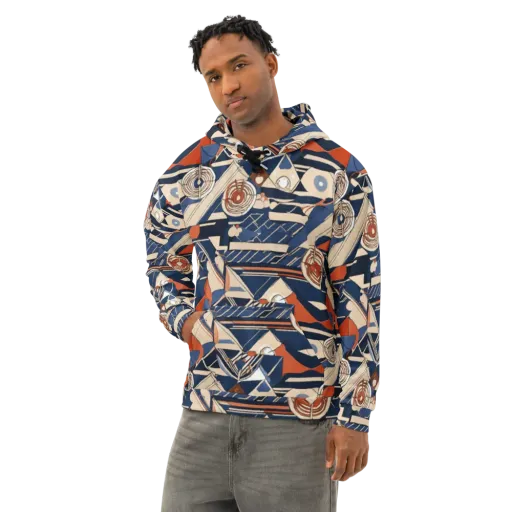 Nautical Circuit on a Cotton Hoodie