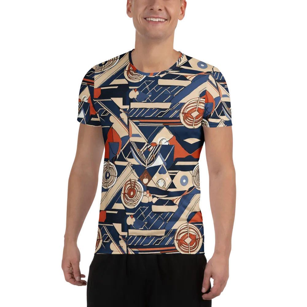 Nautical Circuit on Men's Athletic T-Shirt — Front