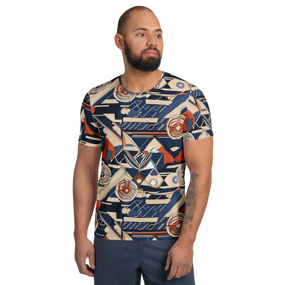 Nautical Circuit on Men's Athletic T-Shirt — Front