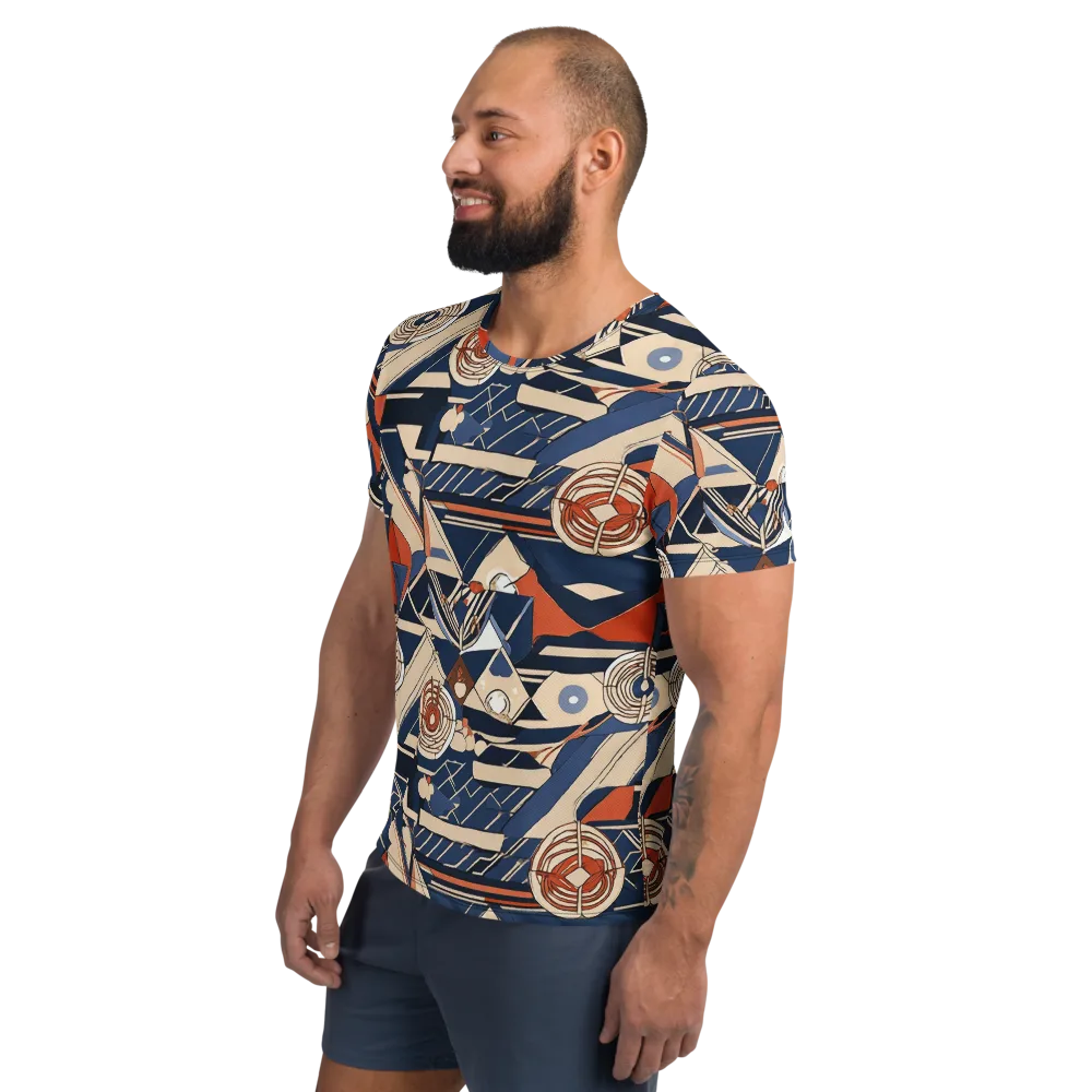 Nautical Circuit on Men's Athletic T-Shirt — Left