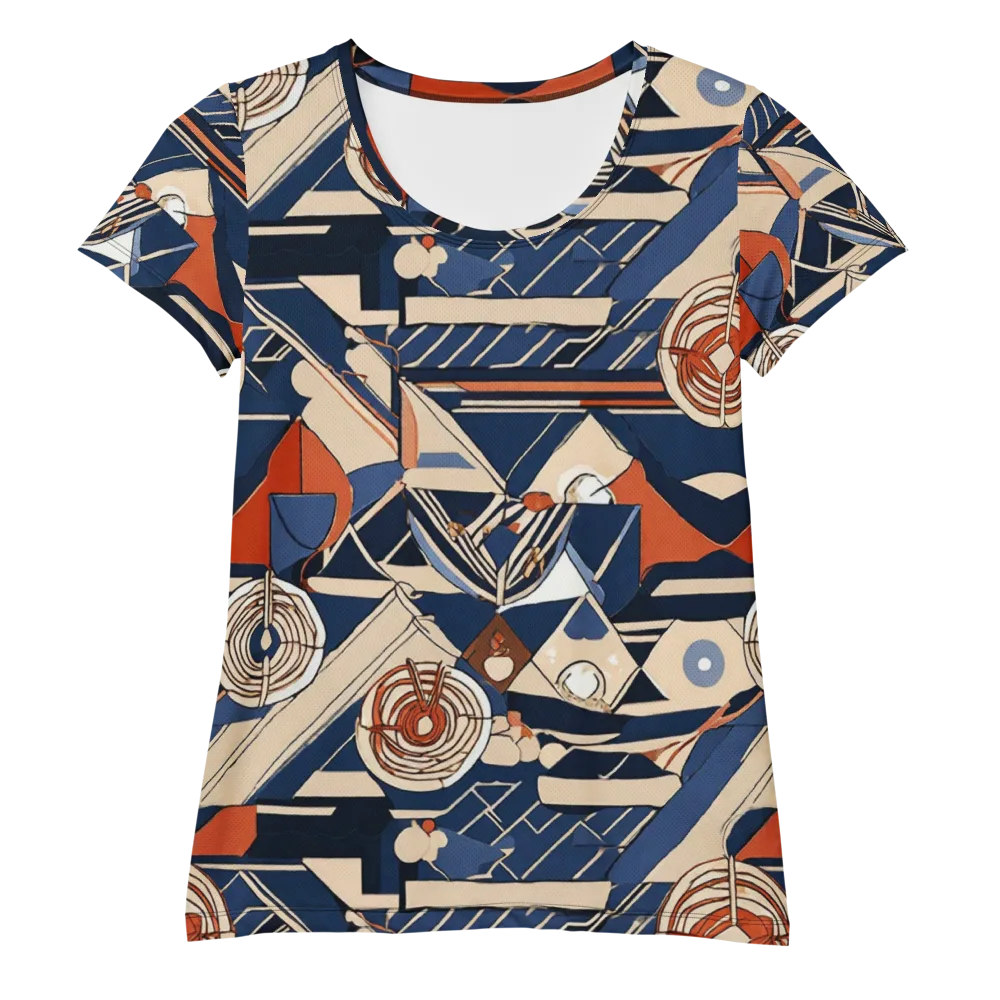 Nautical Circuit on Women's Athletic T-Shirt — Front