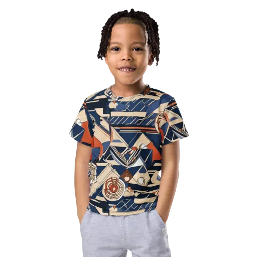 Nautical Circuit on a Kids Crew Neck T-Shirt