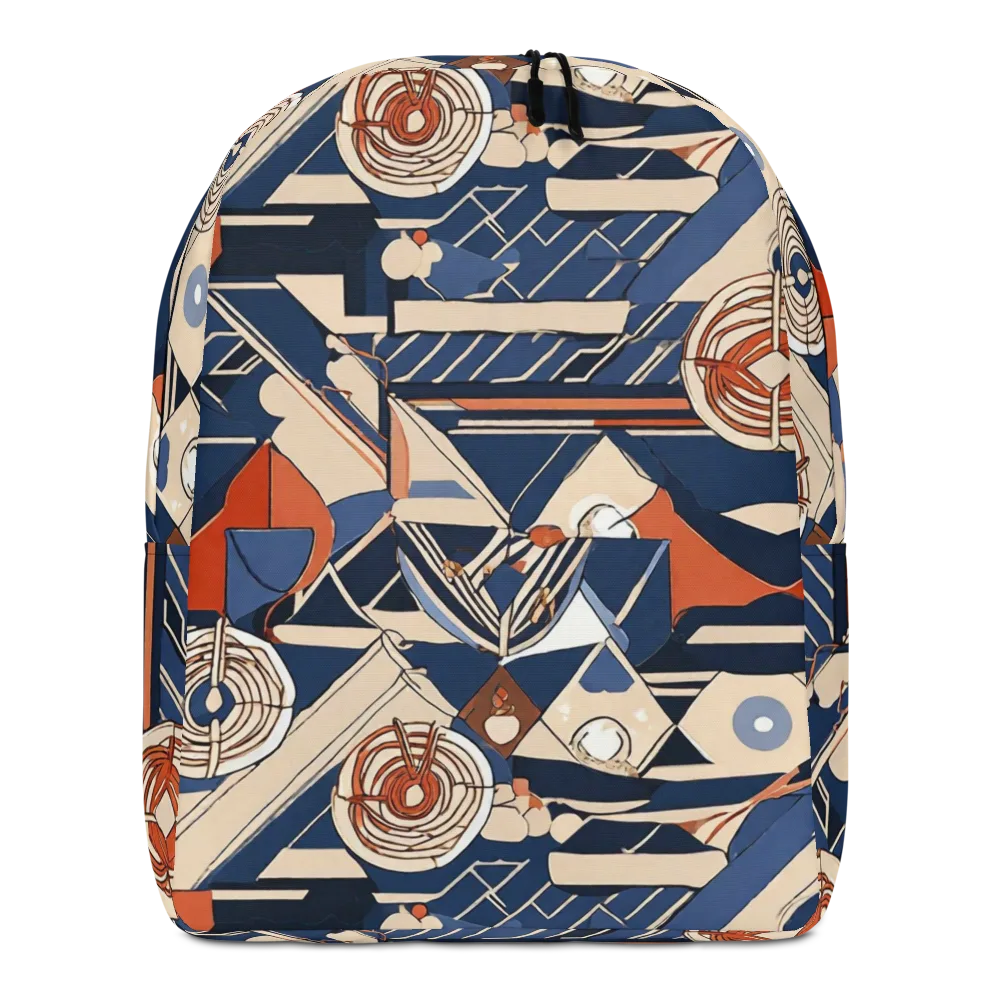 Nautical Circuit on Minimalist Backpack — Front