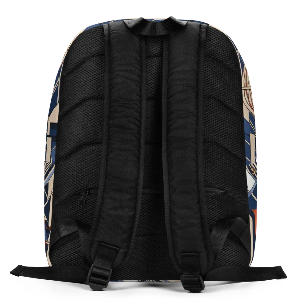 Nautical Circuit on Minimalist Backpack — Back