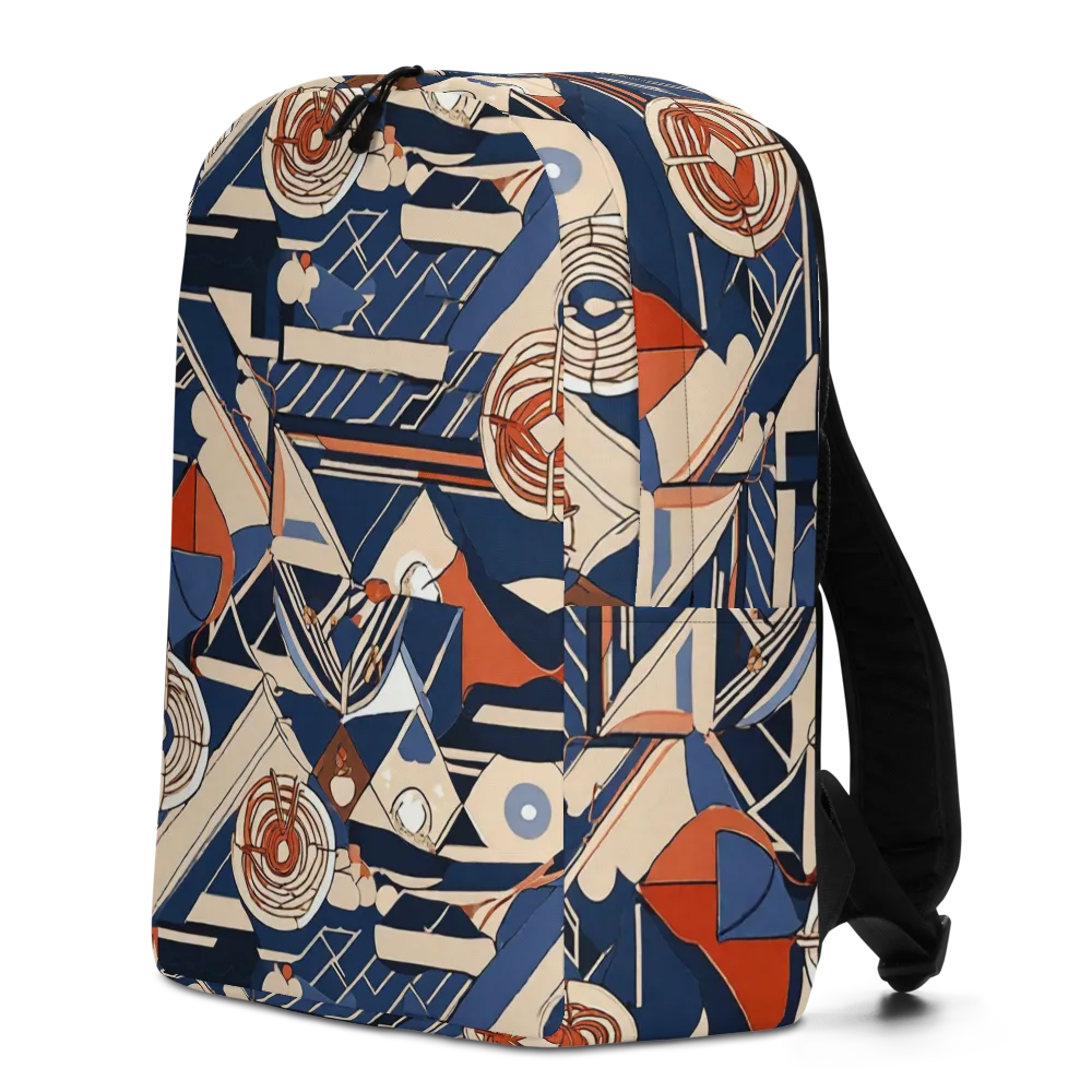 Nautical Circuit on Minimalist Backpack — Left