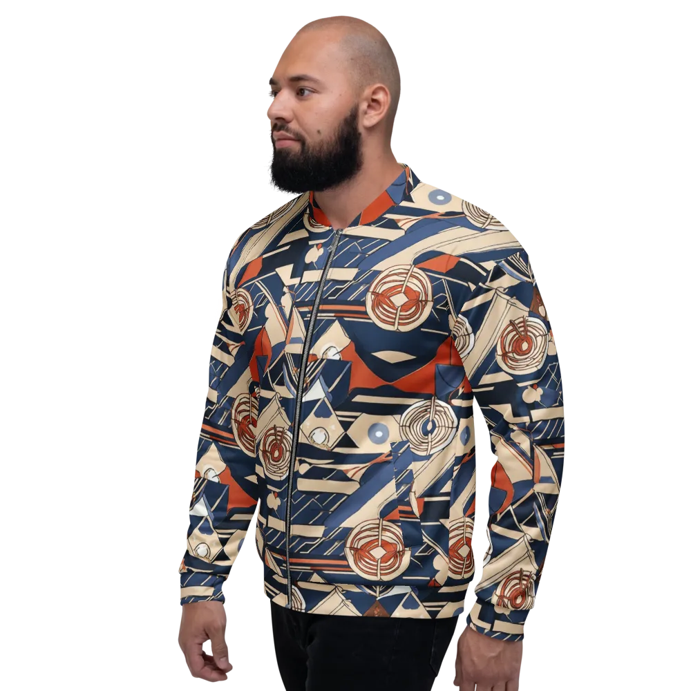 Nautical Circuit on Bomber Jacket — Left