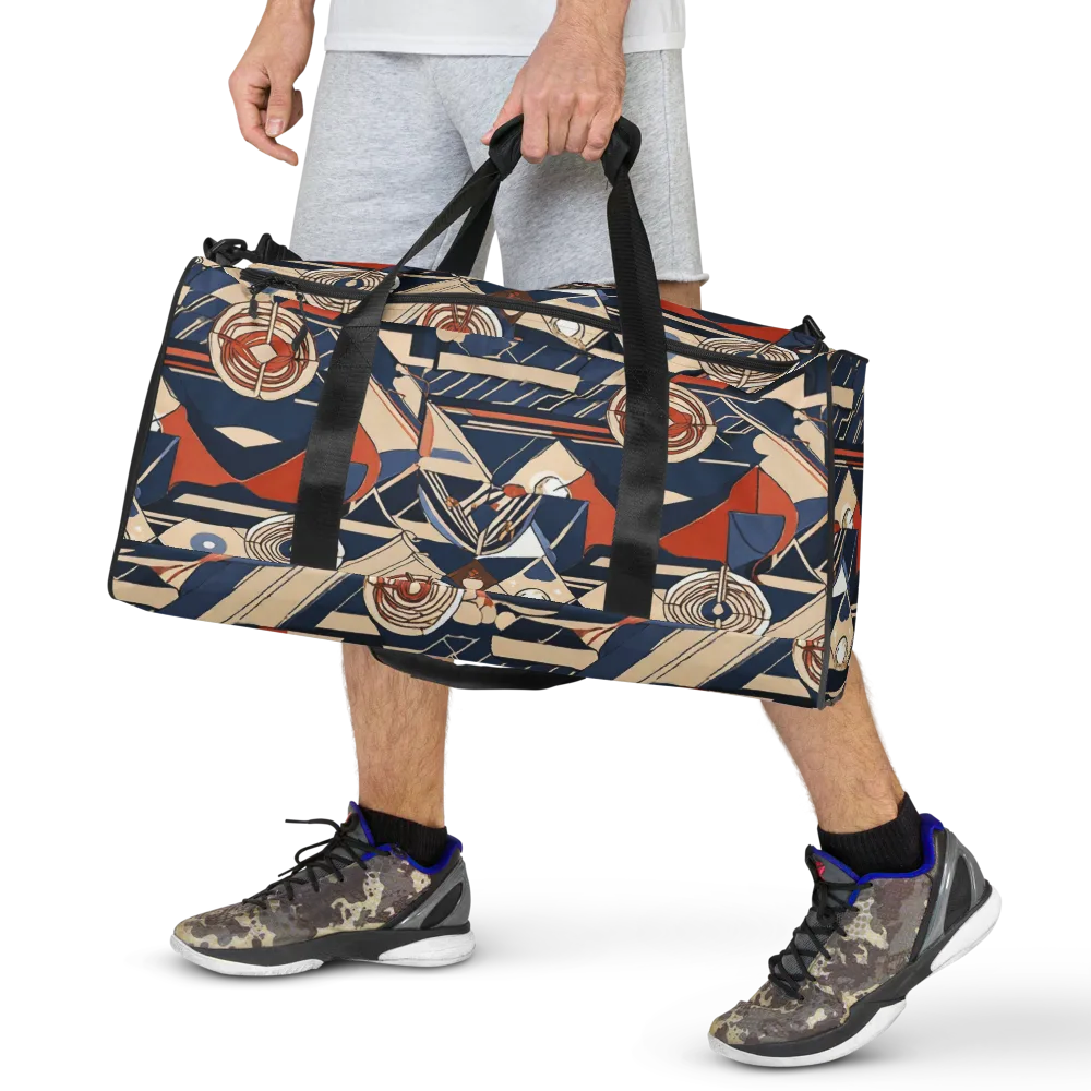 Nautical Circuit on Duffle Bag — Front