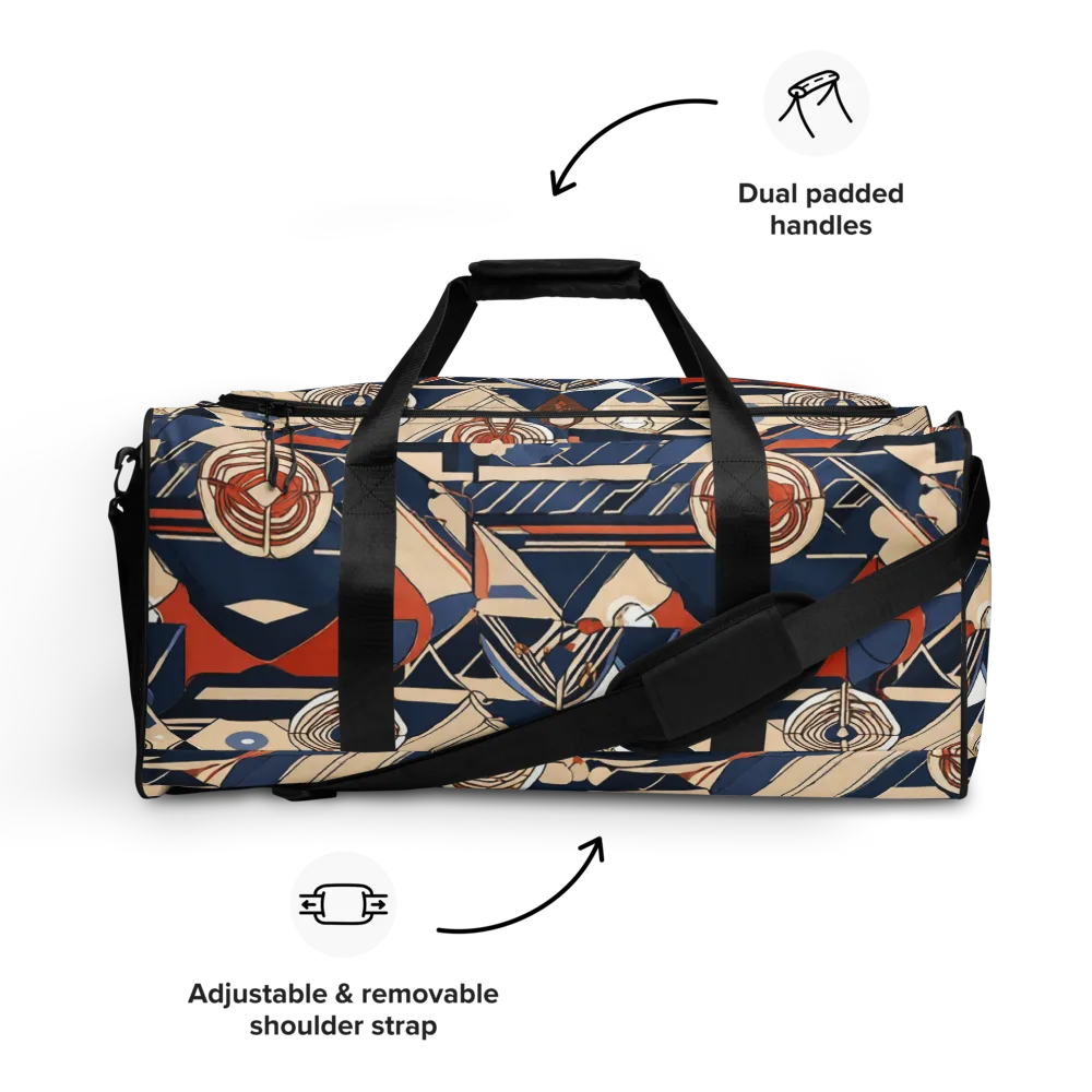Nautical Circuit on Duffle Bag — Front