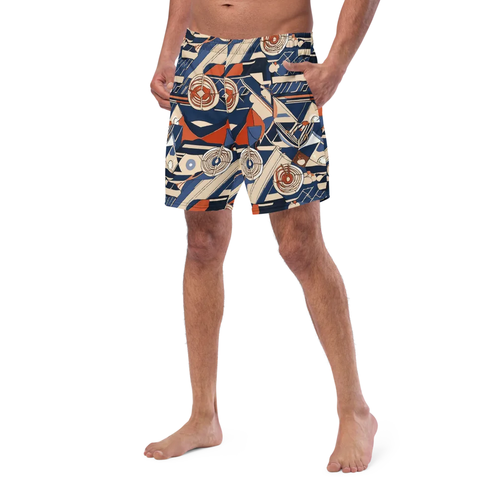 Nautical Circuit on Swim Trunks — Left Front