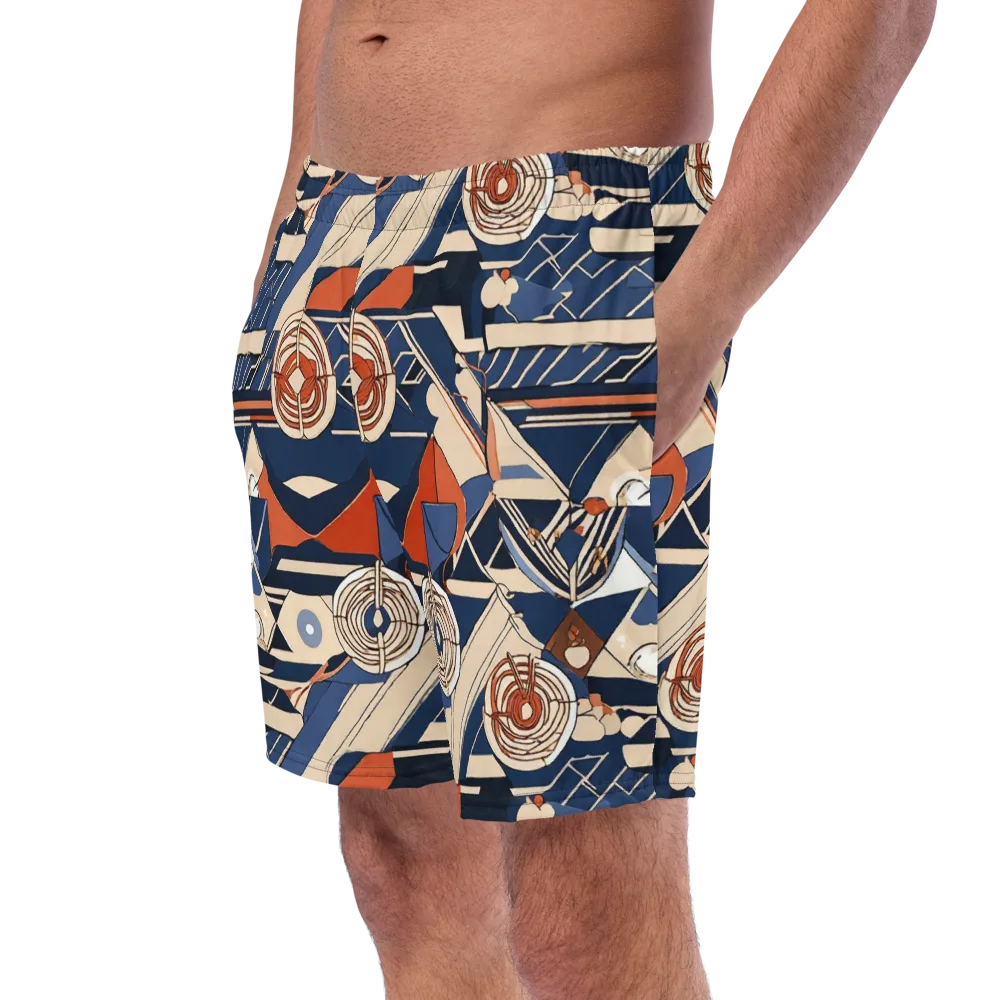Nautical Circuit on Swim Trunks — Left Front
