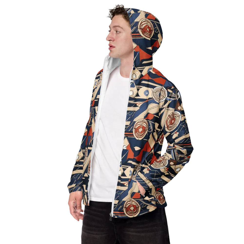Nautical Circuit on Men's Windbreaker — Left Front