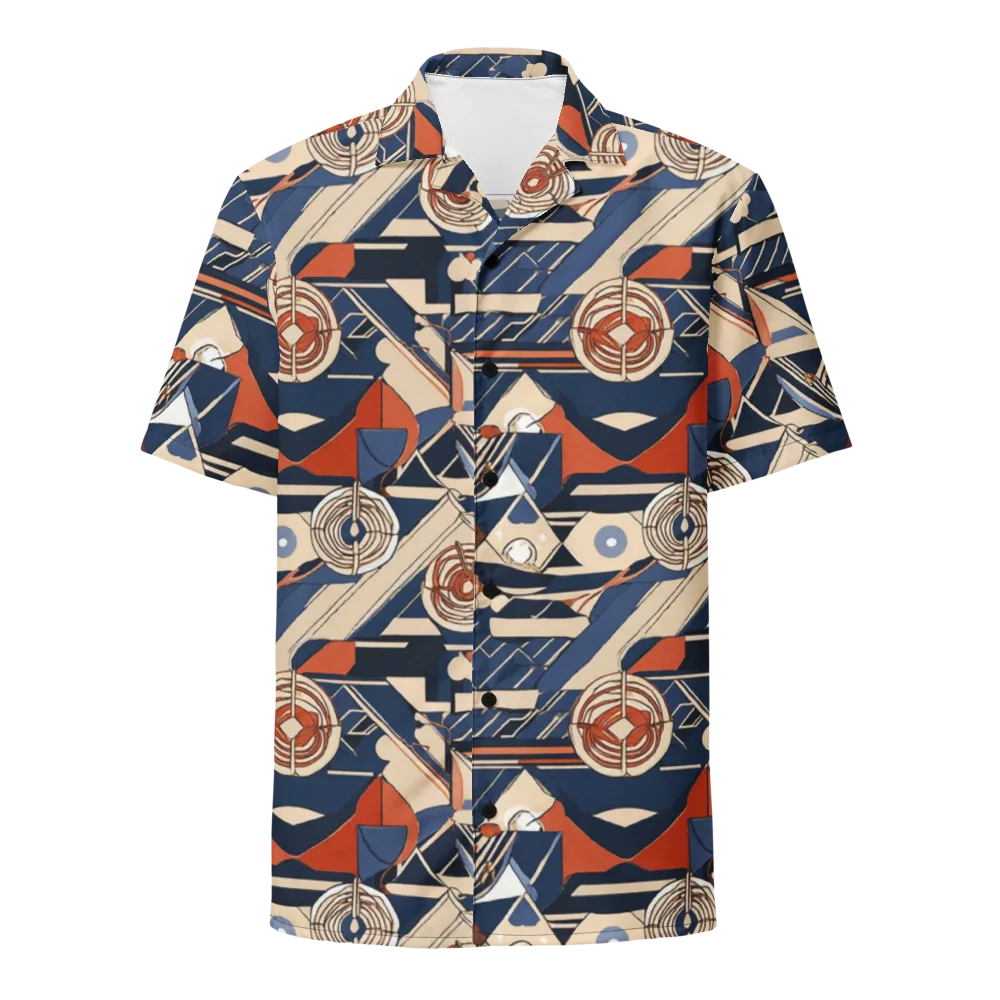 Nautical Circuit on Button Shirt — Front