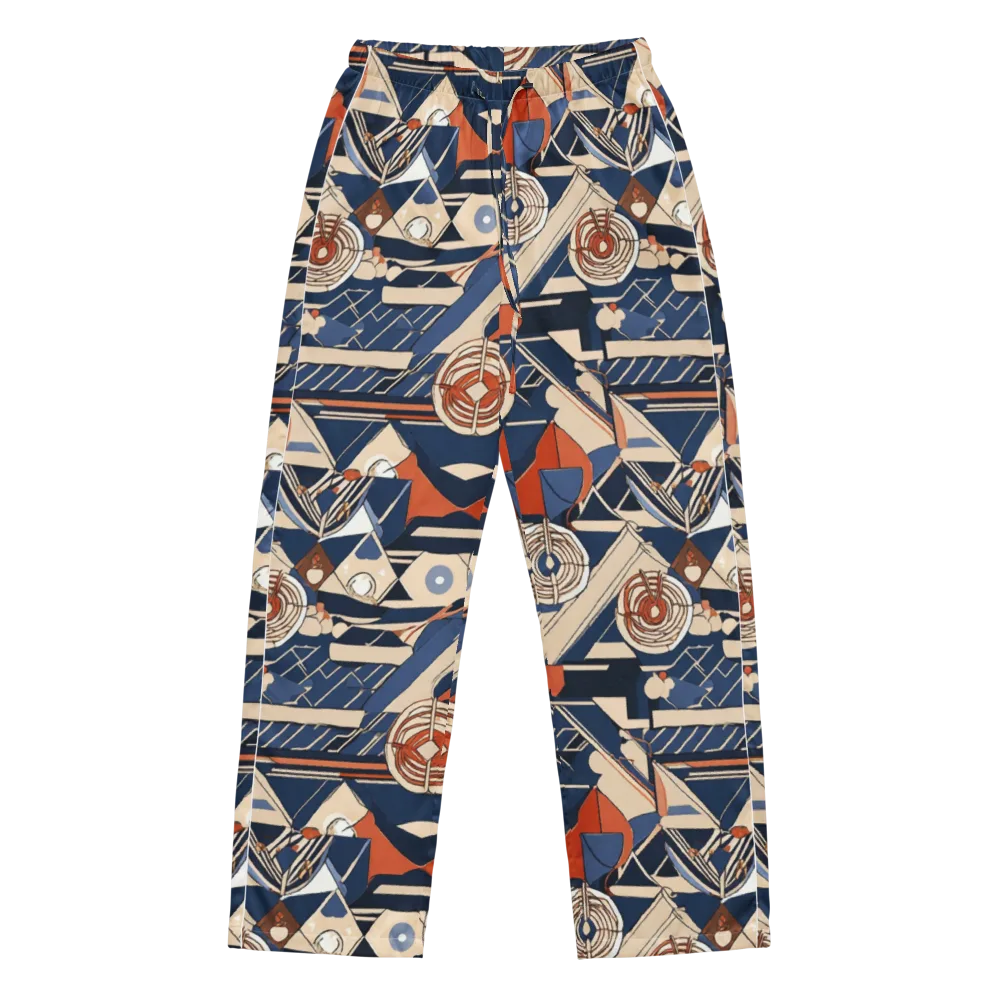 Nautical Circuit on Women's Pajama Pants — Front