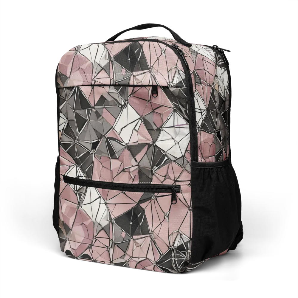 Rose Quartz Shatter on Utility Backpack — Left Front