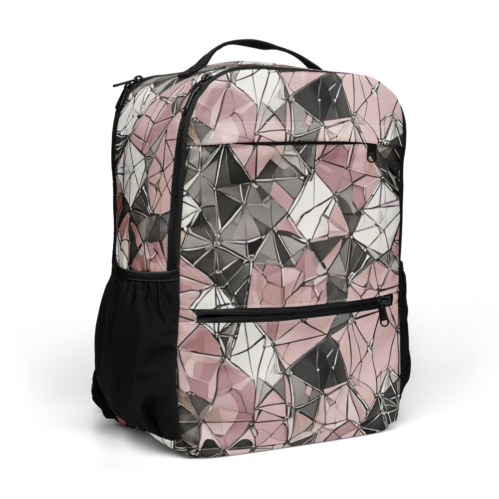 Rose Quartz Shatter on Utility Backpack — Right Front