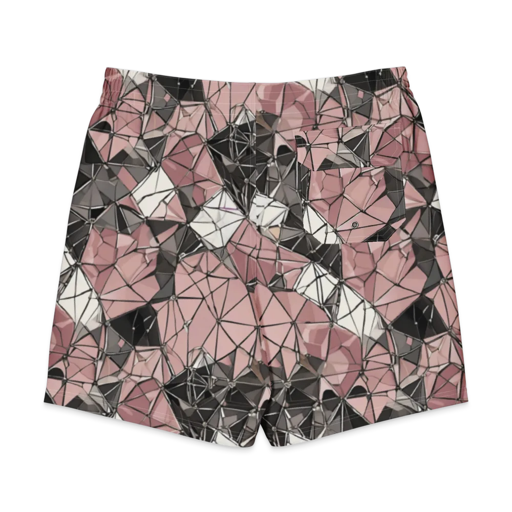 Rose Quartz Shatter on Men's Board Shorts — Back